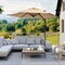 9 Foot Offset Patio Umbrella with Sun-Blocking Canopy and Vent